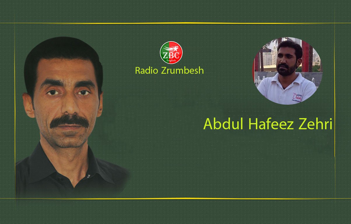 UAE should ensure the safety of Abdul Hafeez Zehri. Chairman Khalil Baloch