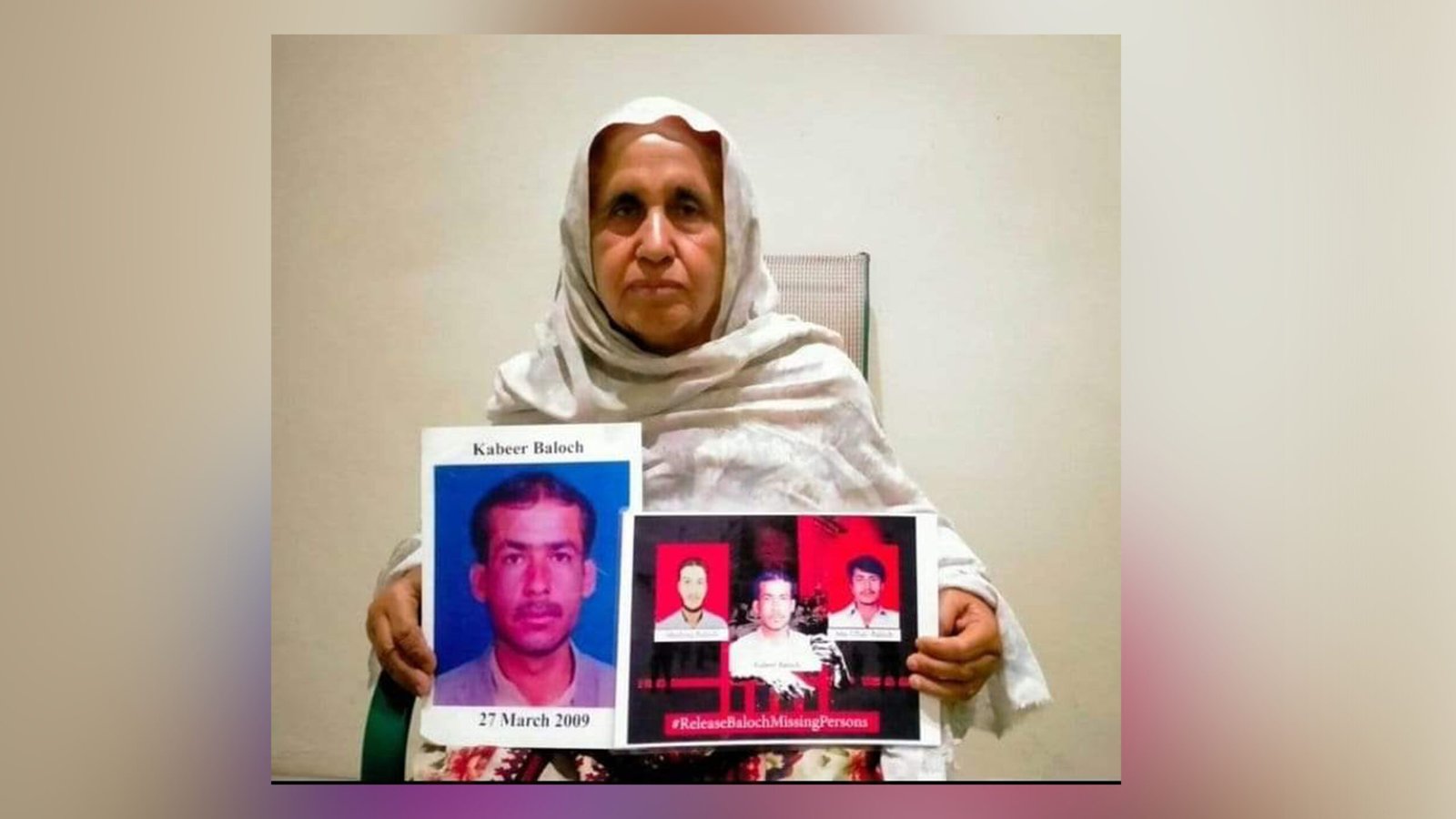 منی زھگ کبیر گوں وتی  دو ھمبل مشتاک ءُ اتااللہ ءَ ھوار پانزہ سال اِنت  بیگواہ اِنت۔ مات