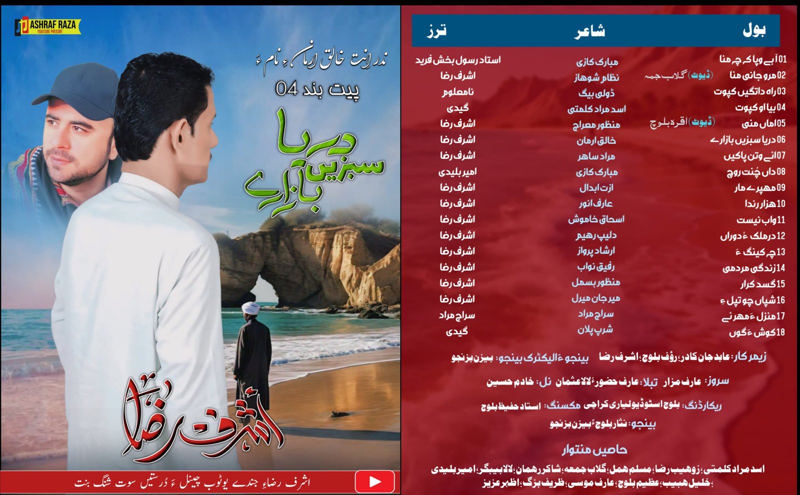 بلوچی زبان ءِ گشندہ اشرپ رزا ءِ نوکیں نوارآئید ءَ شنگ بوگ ءَ اِنت