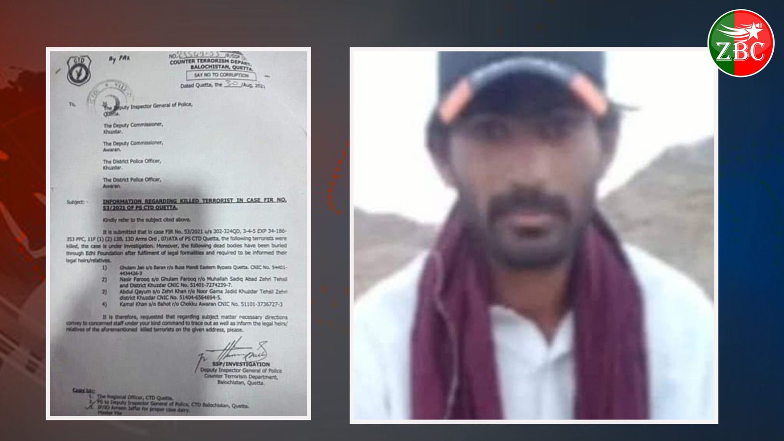 سی ٹی ڈی ءَ زور بیگواھیں کمال کشتگ، کھول ءَ آئی ناھکیں کوشءِ گپ راست کرتگ