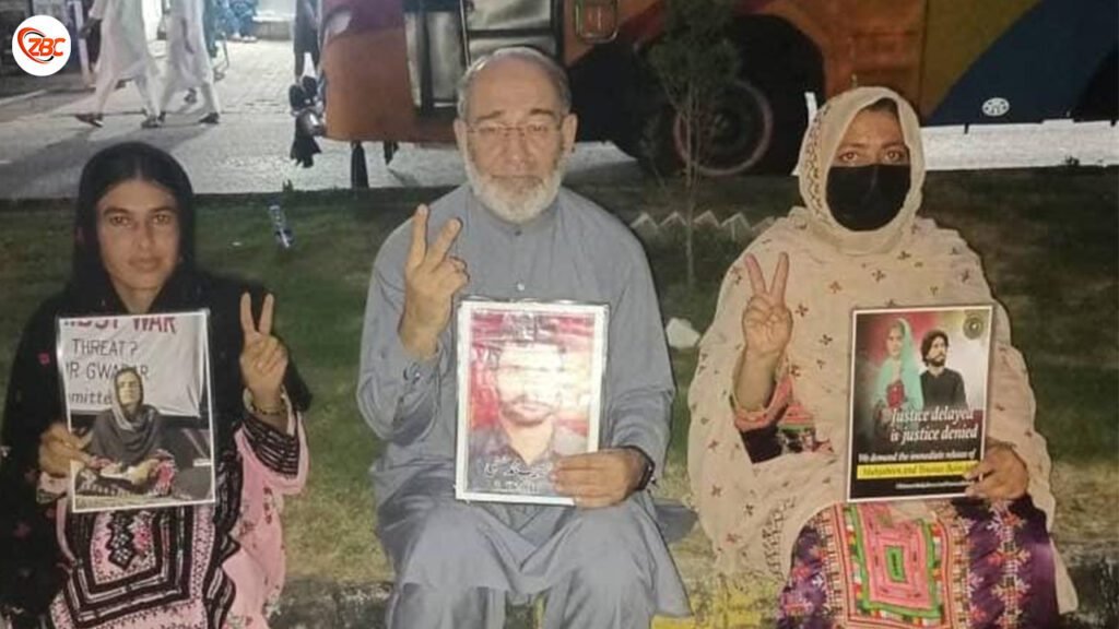 اسلام آباد پریس کلب ءدیم ءَ بے میاریں  بلوچ زھگانی گون ءَ زوراکیاں ایر جن آں۔ مشتاک اھمد ھان