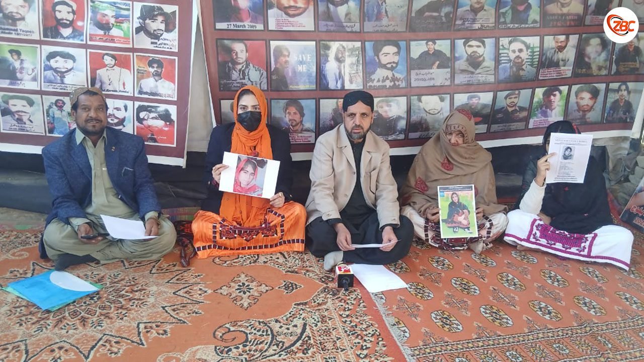 نسرینہ بلوچ ءُ ماہ جبین بلوچ ءِ بیگواھی  انسانی ھکانی ناھکیں بگیری اِنت سرکار پہ آیانی آجوئیءَ دلجمی بہ دنت۔ وی بی ایم پی ءِ پریس کانپرنس