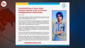 یاور ھبیب نُھ ماہ ءِ زوریں بیگواھی ءَ پد کشگ بوتگ۔ پانک